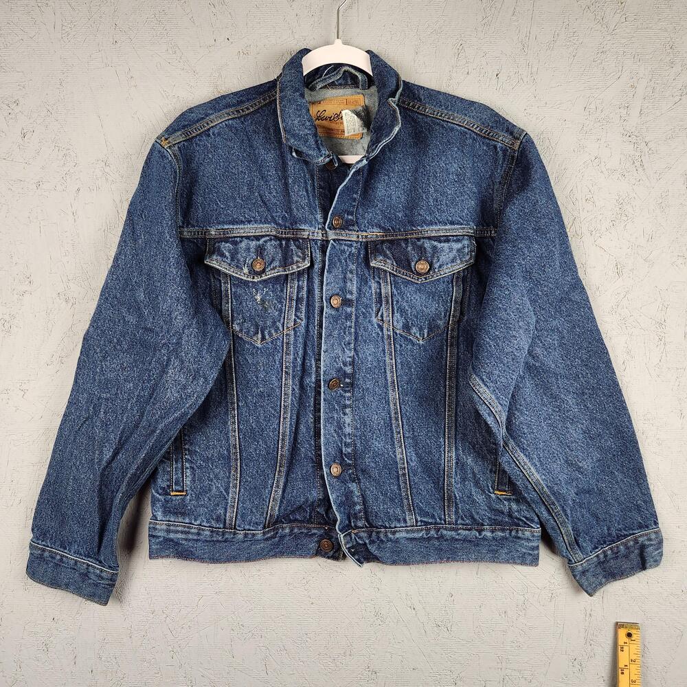 Levi Strauss Signature Jacket Mens XL Blue Denim Standard Trucker Jean Western